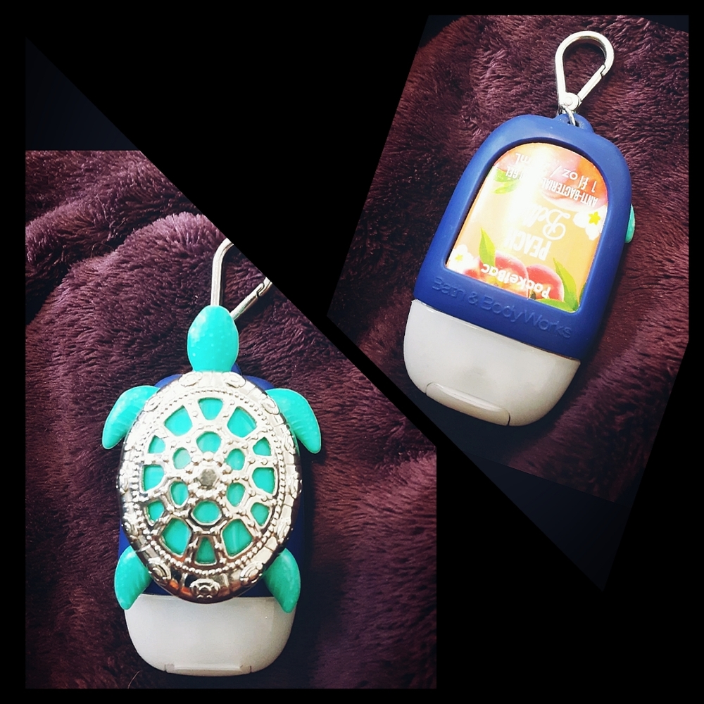 Hand sanitizer keychain turtle decoration